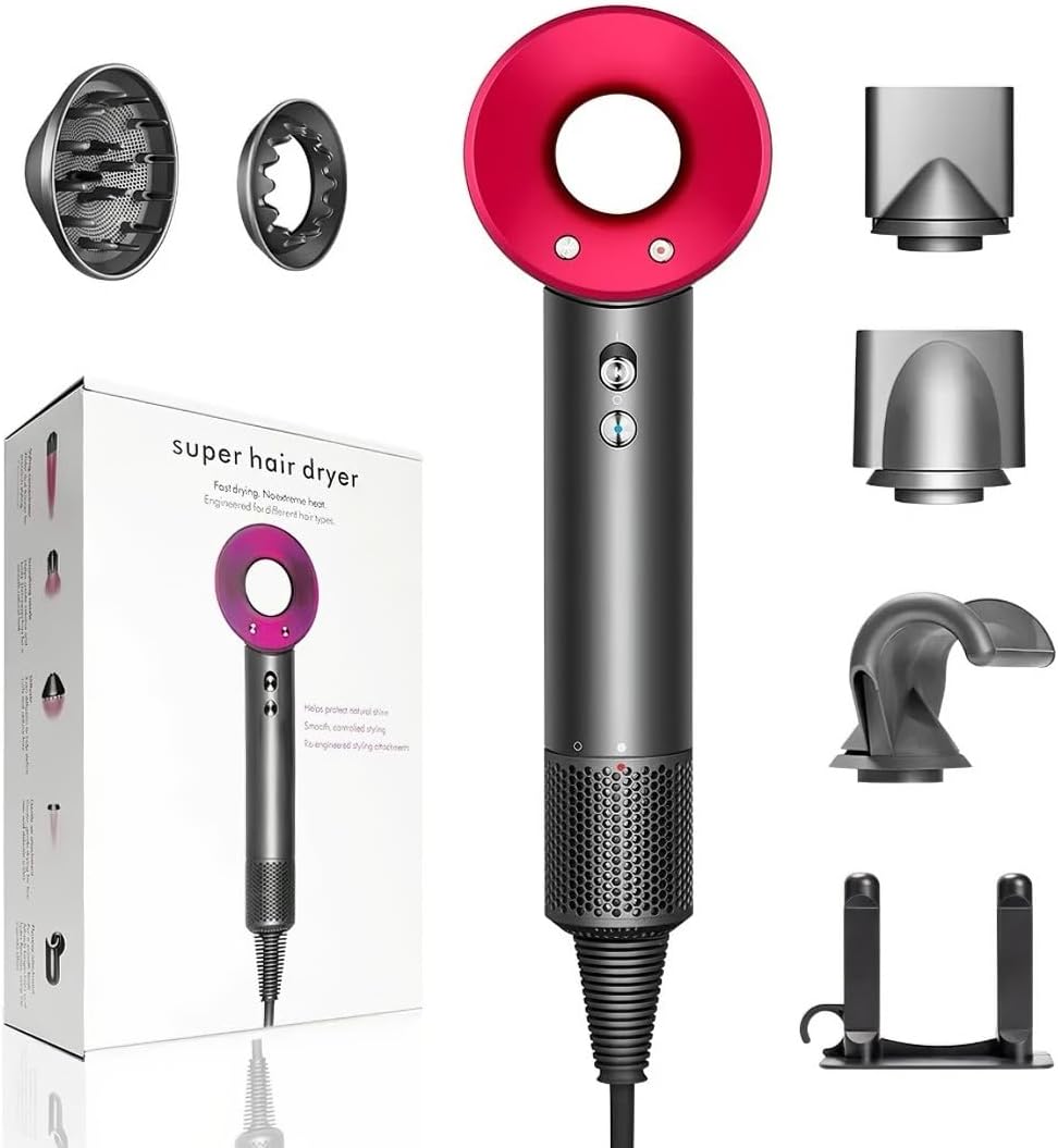 Secador Profesional con Control Inteligente de Calor y Protección Capilar + 5 Accesorios