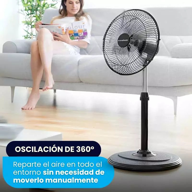 Ventilador 360°-  Aire en todo tu espacio con bajo consumo real