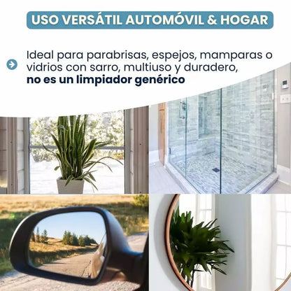 Limpiador de Cristales para Coche con Barrera Oleofóbica Comprobada