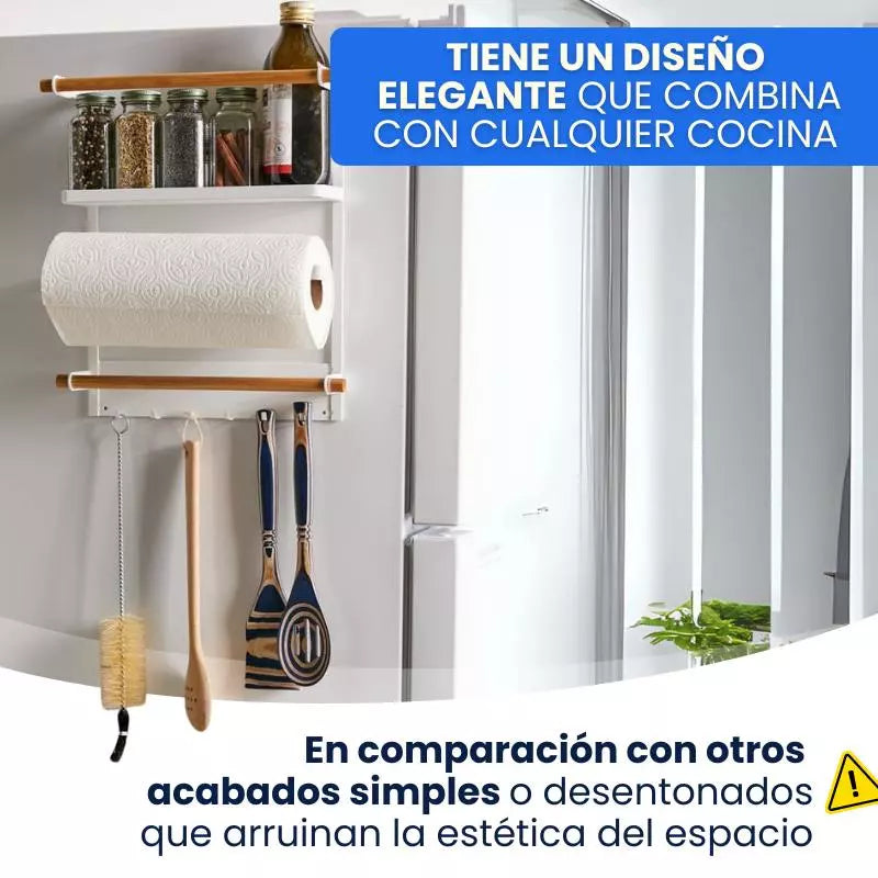 Organizador Magnético para Nevera - El único que no se cae, no se oxida y no te estorba