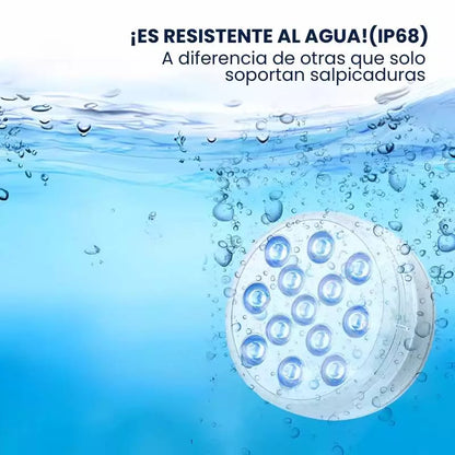 Pack x4 Luces LED Subacuáticas RGB – Inalámbricas, Sumergibles y con Control Remoto