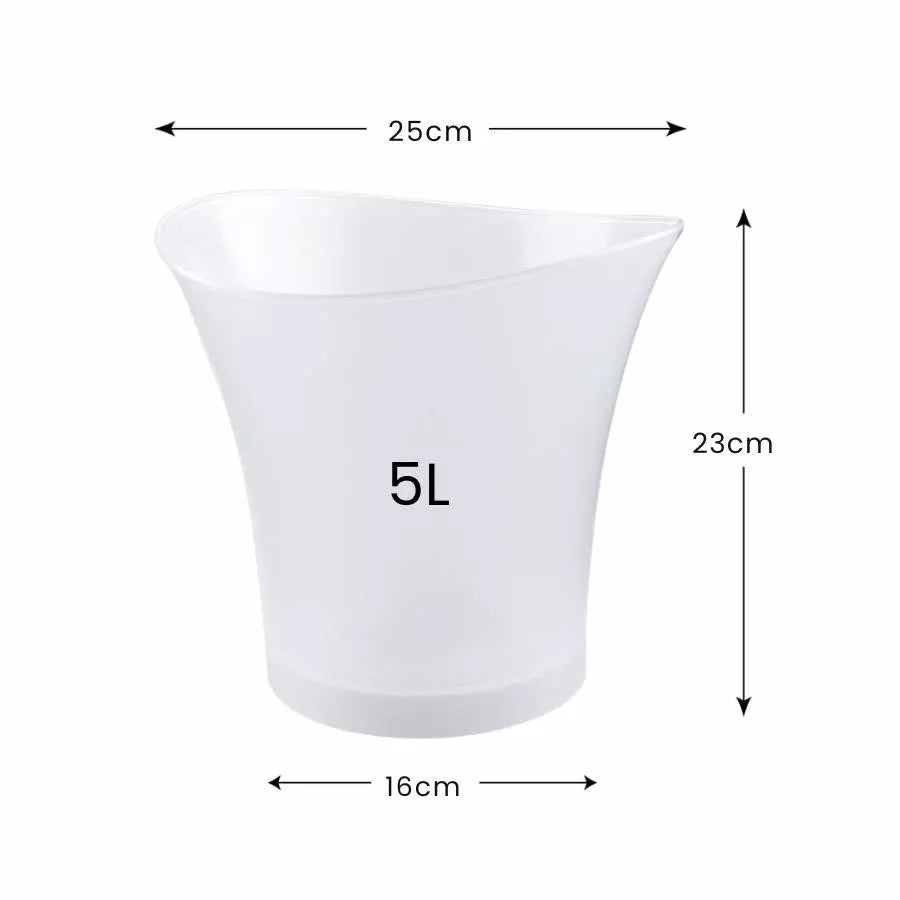 Cubeta 3 en 1: Luces LED + Altavoz + Hielera Compacta y Recargable