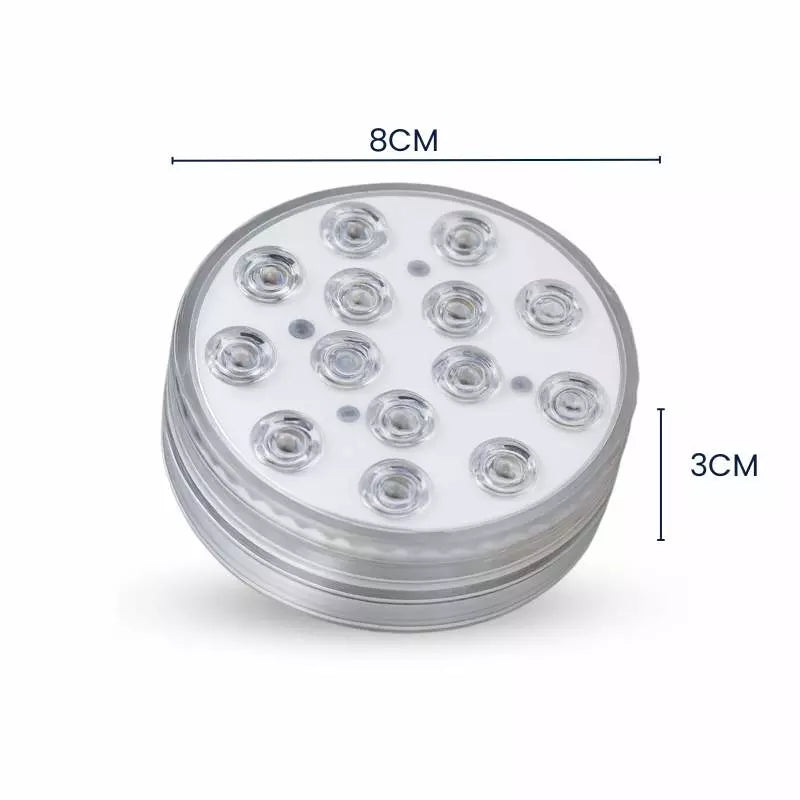 Pack x4 Luces LED Subacuáticas RGB – Inalámbricas, Sumergibles y con Control Remoto