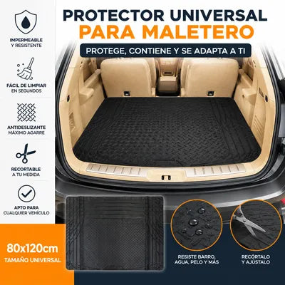 Protectora Universal para Maletero 80×120 cm, Recortable, Impermeable y Antideslizante